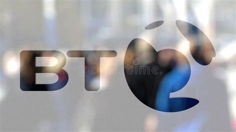 BT Group Logo on a Glass Against Blurred Crowd on the Steet. Editorial ...