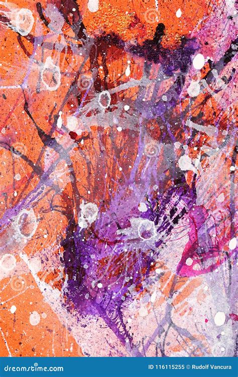 Abstract gouache painting stock image. Image of splatter - 116115255