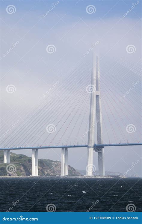 Russky Bridge in Vladivostok, Russia Stock Image - Image of ...