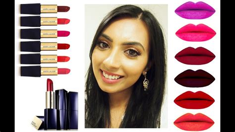 Estee Lauder Matte Sculpting Lipstick ♡ Swatches and Review - YouTube