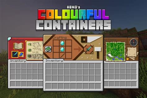 Colourful Containers GUI Resource Pack 1.16.5/1.15.2 : Minecraft