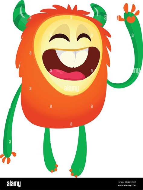 Happy cartoon monster. Vector character Stock Vector Image & Art - Alamy