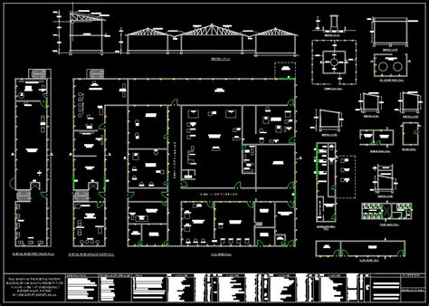 Factory Building Layout Plan and Elevation CAD Template DWG - CAD Templates