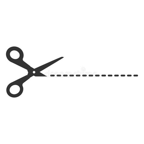 Crop, Cut Cutting Scissors Icon. Vector Illustartion, Flat Design ...