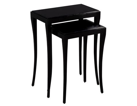 Set of Modern Black Nesting Tables - Carrocel Fine Furniture