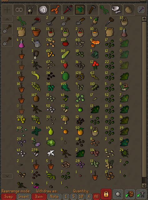 [OSRS] My farming tab needs some work. Any help would be great. (started doing contracts) : BankTabs