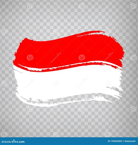 Flag of Indonesia, Brush Stroke Background. Flag of Indonesia on Transparent Background for Your ...