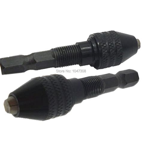 2pcs Keyless Conversion Chuck Adapter 1/4" Inch Universal Multi Drill ...