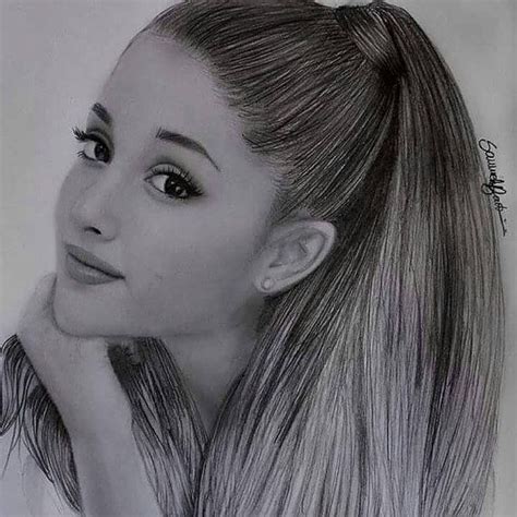 Ariana Grande Drawing, Pencil, Sketch, Colorful, Realistic Art Images ...