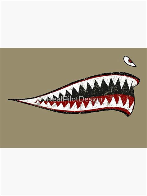 Shark Teeth P 40 Warhawk Nose Art Wwii Ww2 Airplane Vintage Sticker ...