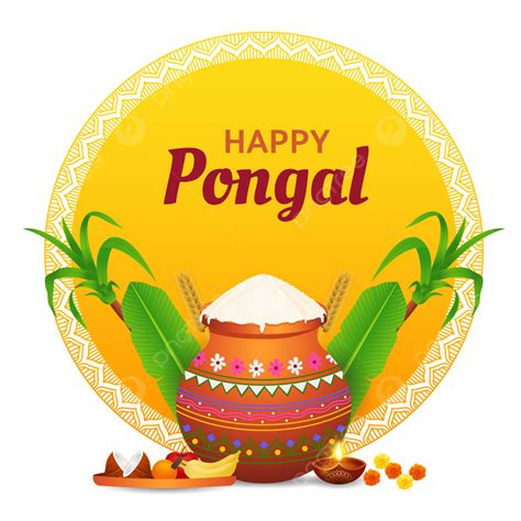 Pongal Makar Sankranti Vector PNG Images, Makar Sankranti Pongal ...