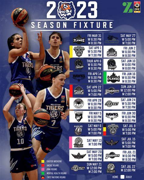 Zambrero Willetton Tigers 2023 NBL1 Fixtures | Willetton Basketball ...