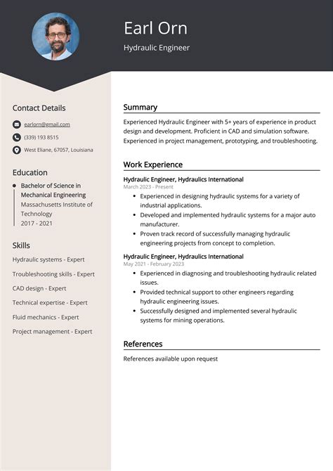 Hydraulic Engineer Resume: Sample & Guide [Entry Level + Senior Jobs]