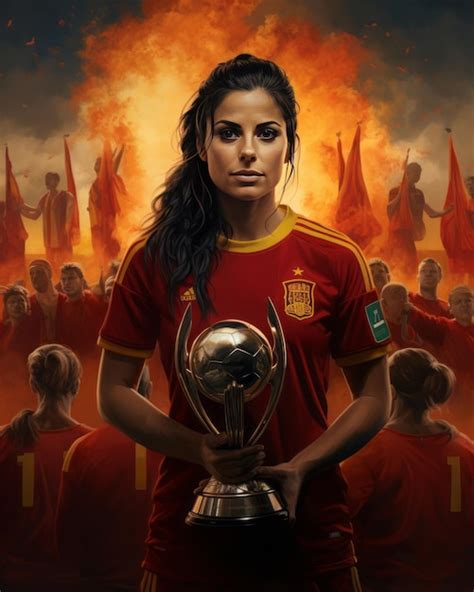 Premium AI Image | The Spanish women's team is celebrating with a ...