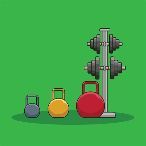 Gym equipment isolated, Gym flat icon. Cartoon vector illustration of ...