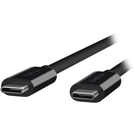 Belkin Thunderbolt 3 Male Cable (6.5') F2CD085BT2M-BLK B&H Photo