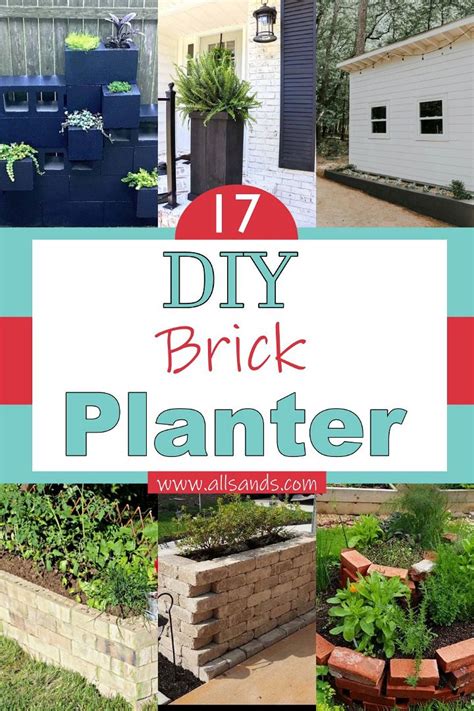 17 DIY Brick Planter Plans With Instructions - All Sands