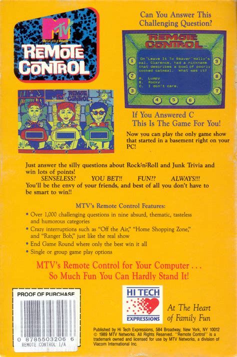 MTV Remote Control Images - LaunchBox Games Database