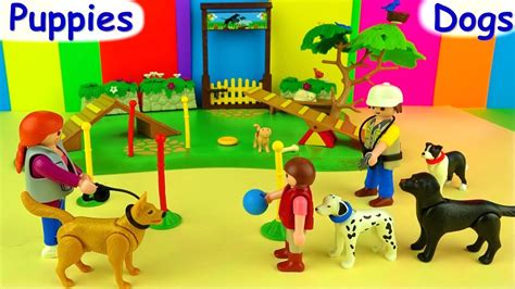 Playmobil Dog Park Puppies Learn Names and Colors Fun Educational Toys ...