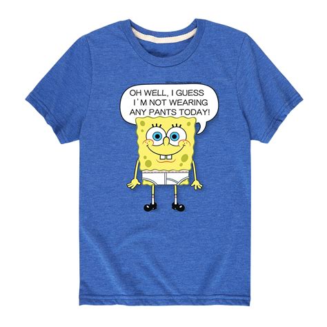 SpongeBob SquarePants - No Pants - Toddler And Youth Short Sleeve ...