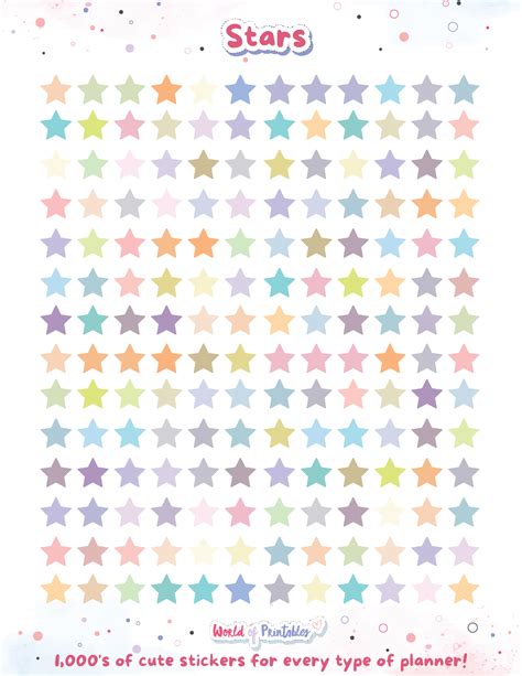 Free Printable Star Stickers - World of Printables