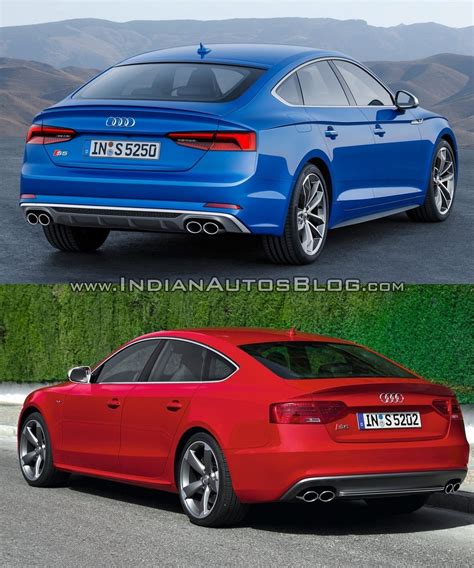 2017 Audi S5 Sportback vs. 2012 Audi S5 Sportback rear three quarters