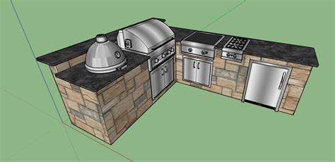 Outdoor Kitchen Gazebo 3D Model | Sketchup Instant Download