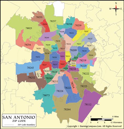 San Antonio Zip Code Map