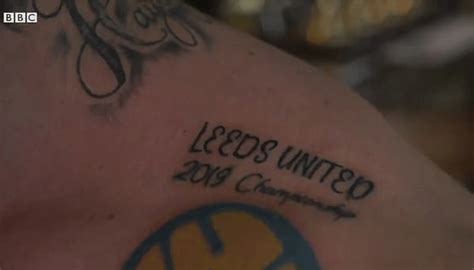 Leeds United fan who got 'England World Cup winners' tattoo gets 'Championship play-off winners' ink