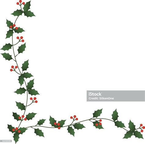 Holly Border Stock Vector Art & More Images of Berry Fruit 165058308 ...