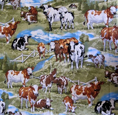 Large Dairy Cow Print Cotton Quilting Fabric by Timeless | Etsy | Cow print, Cow, Cotton ...