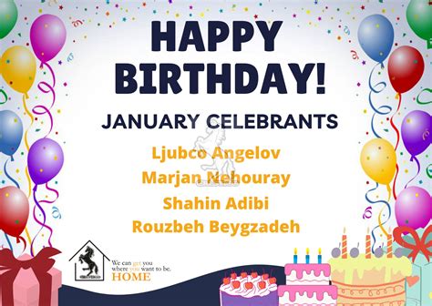 Happy Birthday January 2022 Celebrants! The whole team wishes you the ...