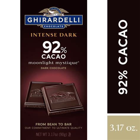 GHIRARDELLI Intense Dark Chocolate Bar, 92% Cacao, 3.17 Oz Bar - Walmart.com