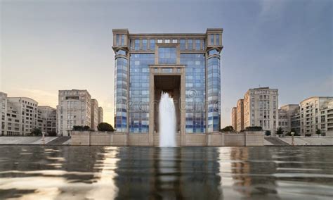 Montpellier Region Hotel at the Water Surface at Sunrise Stock Image ...