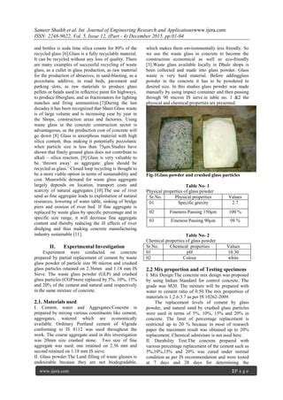 Effective Utilisation of Waste Glass in Concrete | PDF