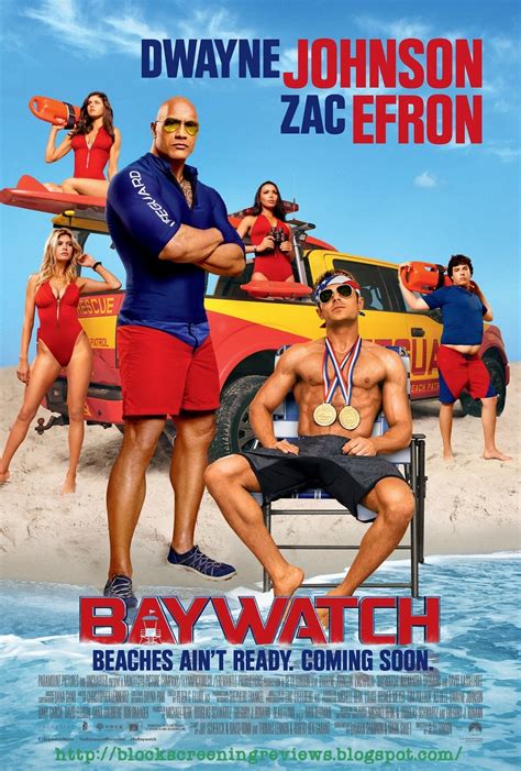 Movie Buff's Reviews: “BAYWATCH” CAST STRIKES LIFEGUARD POSES IN NEW POSTER