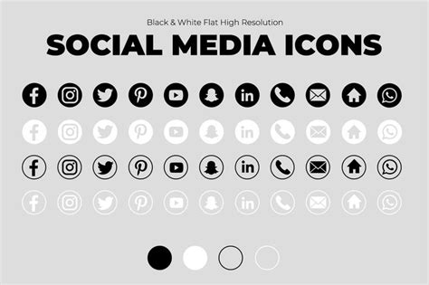 These Minimal Black and White Social Media Icon Buttons are the perfect addition to blogs ...