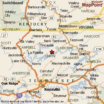 Sharps Chapel, Tennessee Area Map & More