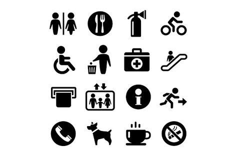 Service Signs icon set