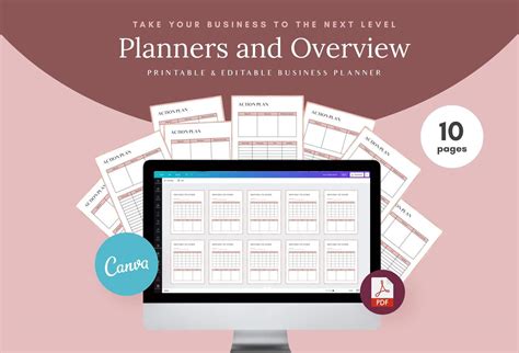 Daily and Weekly Planners and Overview Printable and Editable Canva Pl – Ladystrategist Shop