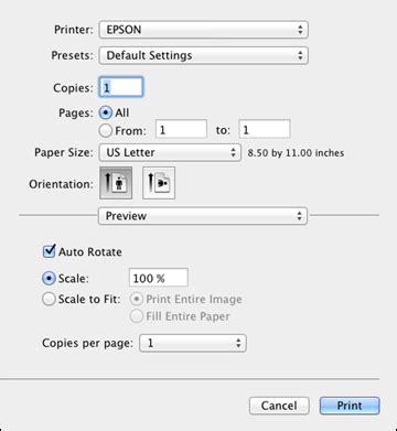 Selecting Basic Print Settings - Mac OS X 10.5/10.6/10.7