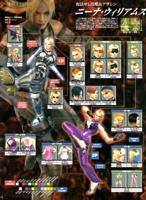 Nina Williams/Outfits - Tekkenpedia