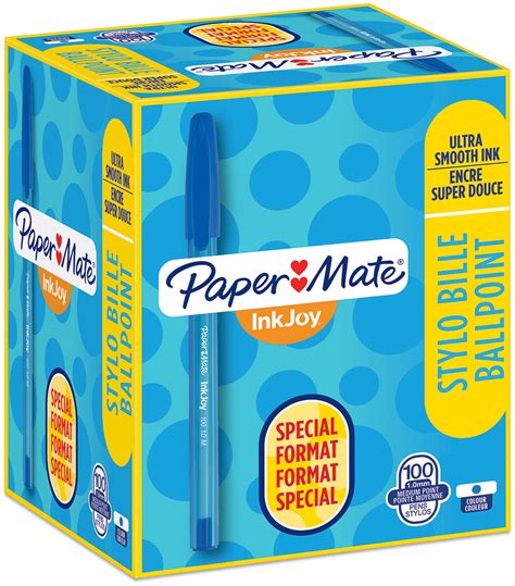 Papermate Inkjoy 100 Capped Ballpoint Pen - Medium - Blue (Box of 100) | S0977420 | The Online ...