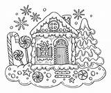 Christmas House Coloring Pages sketch template