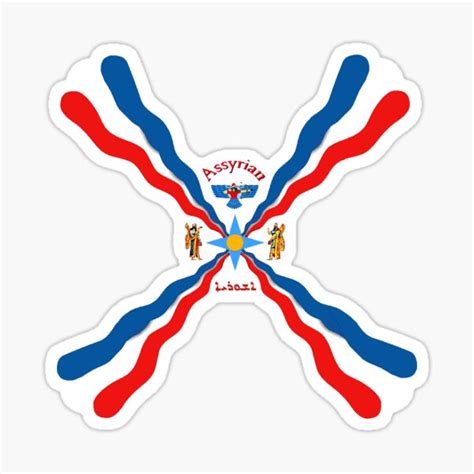 "Assyrian Flag" Sticker for Sale by doniainart | Redbubble