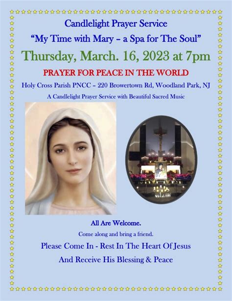 Prayer for Peace in the World | Holy Cross Church