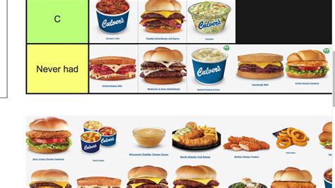 Culver's Menu (Tier List #12) - YouTube