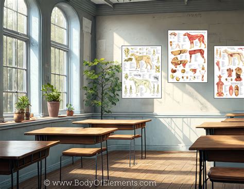 Dog Anatomy 3 Poster Set 18" X 24" – Body of Elements