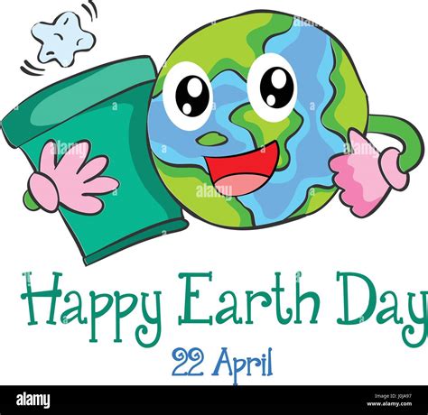 Happy Earth Day cute cartoon world Stock Vector Image & Art - Alamy