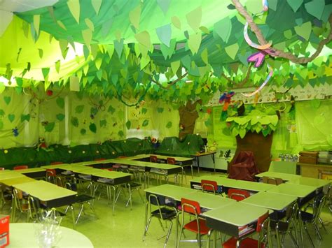 i like the way the desks are organized! | Rainforest classroom ...